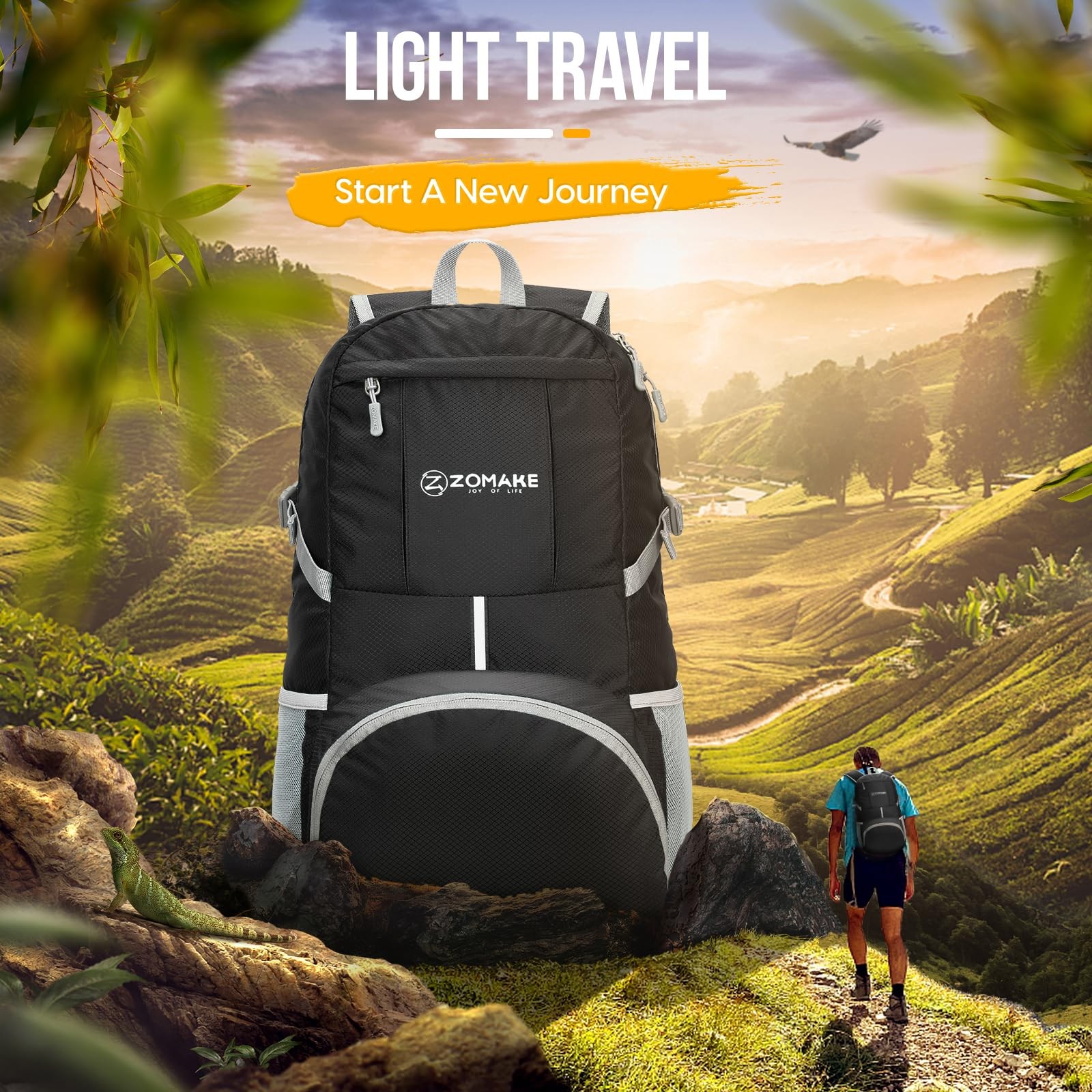 Lightweight Packable Backpack 35L, Light Foldable Backpacks Water Resistant C...
