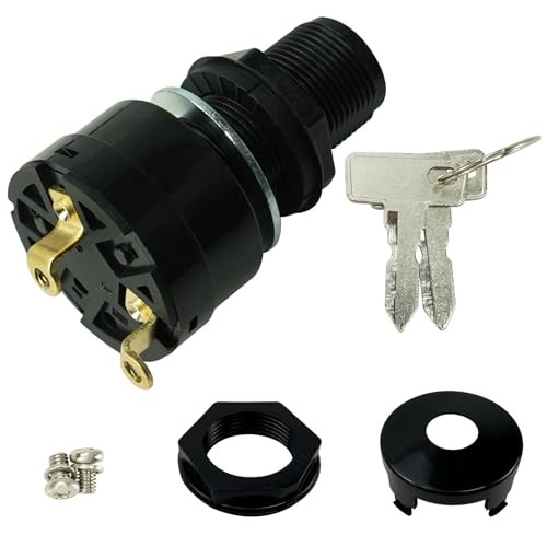Golf Cart Starter Key Switch for DS 1996-Up with 2 Keys 2 Terminals 36/48