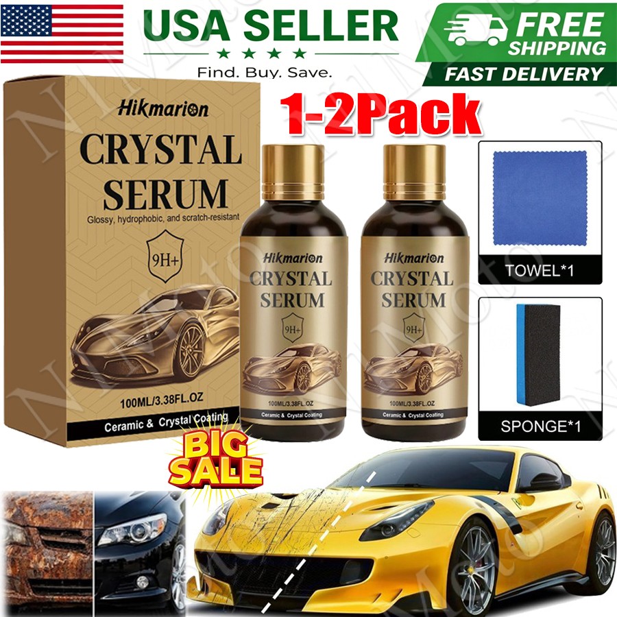 1-2Set Crystal Serum – Advanced Graphene Ceramic Coating for Cars100ML New