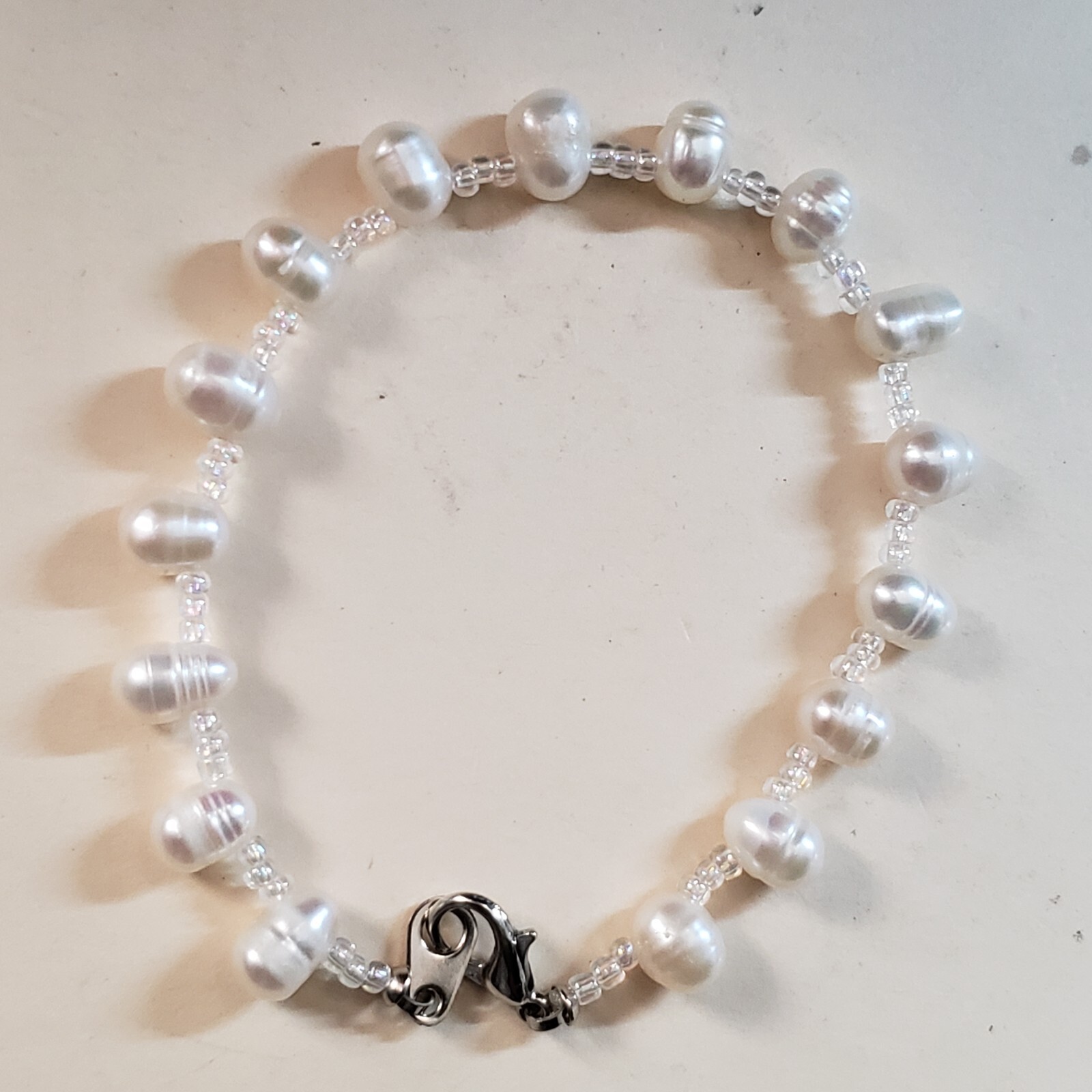 GENUINE * PEARL * BRACELET,  7.5 Inches , 8 mm -Handmade in USA