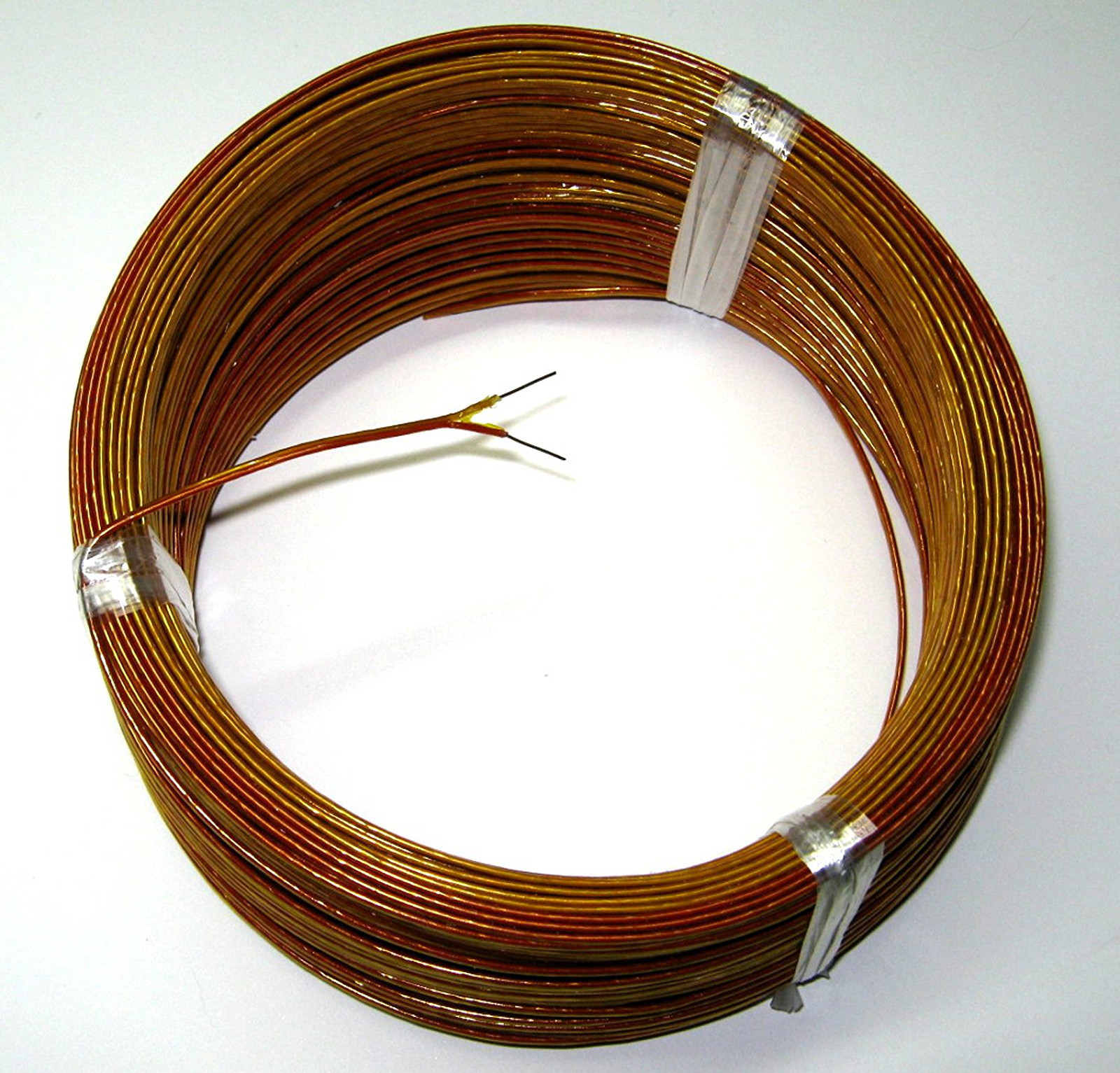 High Temperature K-type Thermocouple Wire Solid AWG 24 w. Kapton insulation 5 yd