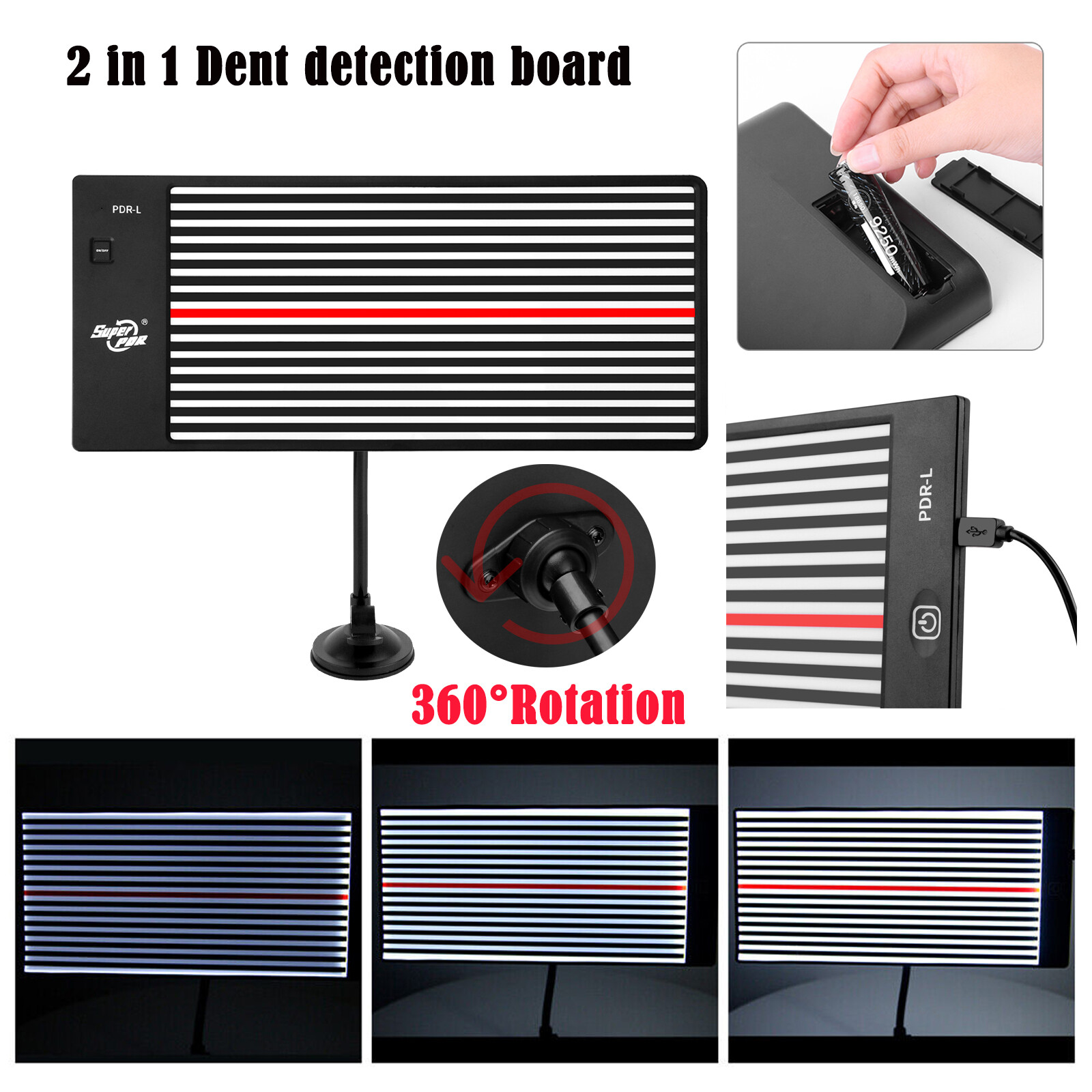 Removal Lamp Reflector LED Light Line Testing Board Paintless Dent Repair Tool
