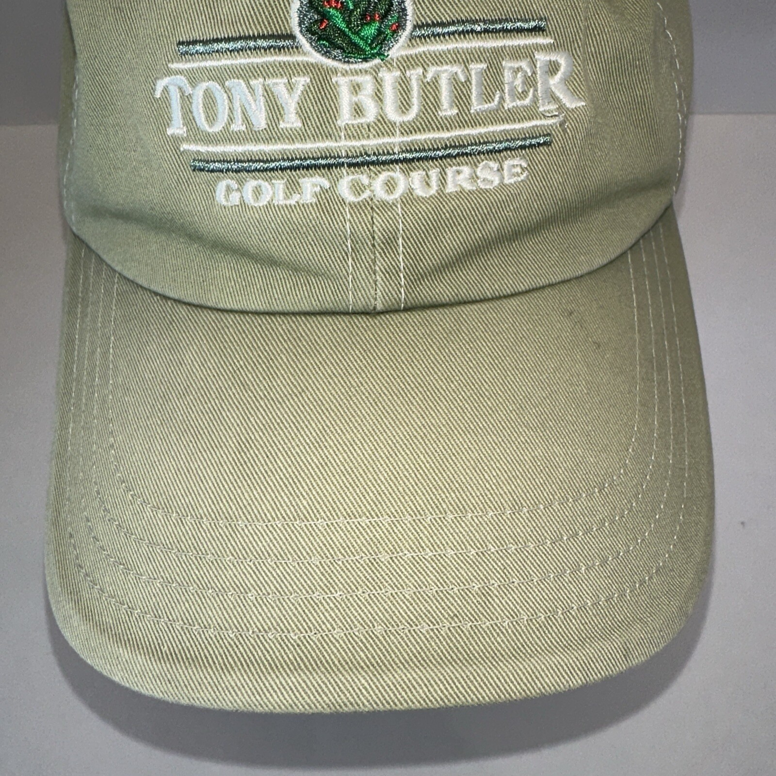 Tony Butler Golf Course Green with White Hat Cap Hook Loop Cotton Imperial