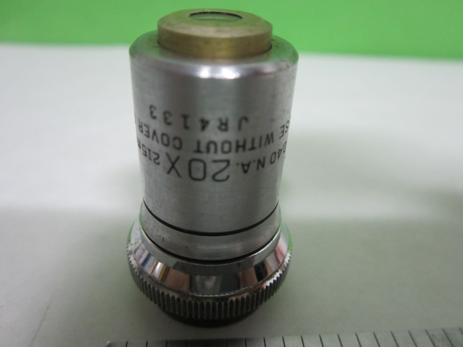 MICROSCOPE PART OBJECTIVE BAUSCH LOMB 20X OPTICS BIN#S8-13