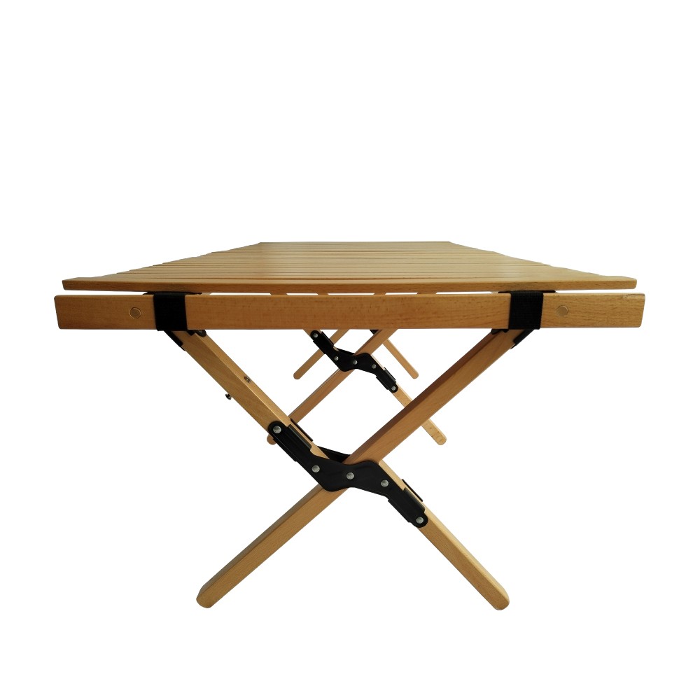 Foldable Patio Table Outdoor Dining Camping Picnic X-Leg Solid Wood