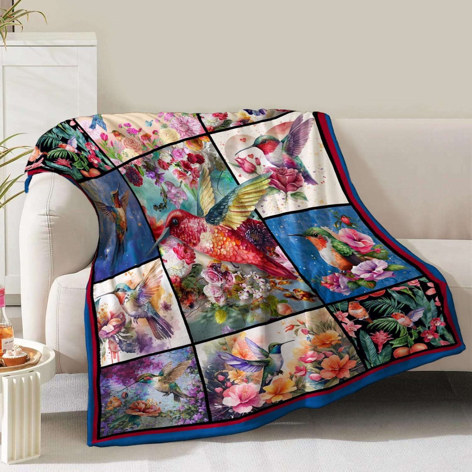 Hummingbird Blanket Gifts for Women Girls Mom Birthday 60"x50",