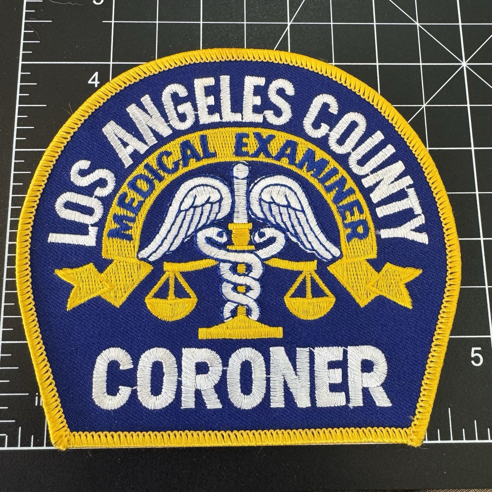 Los Angeles County Medical Examiner Coroner Vintage Obsolete Patch