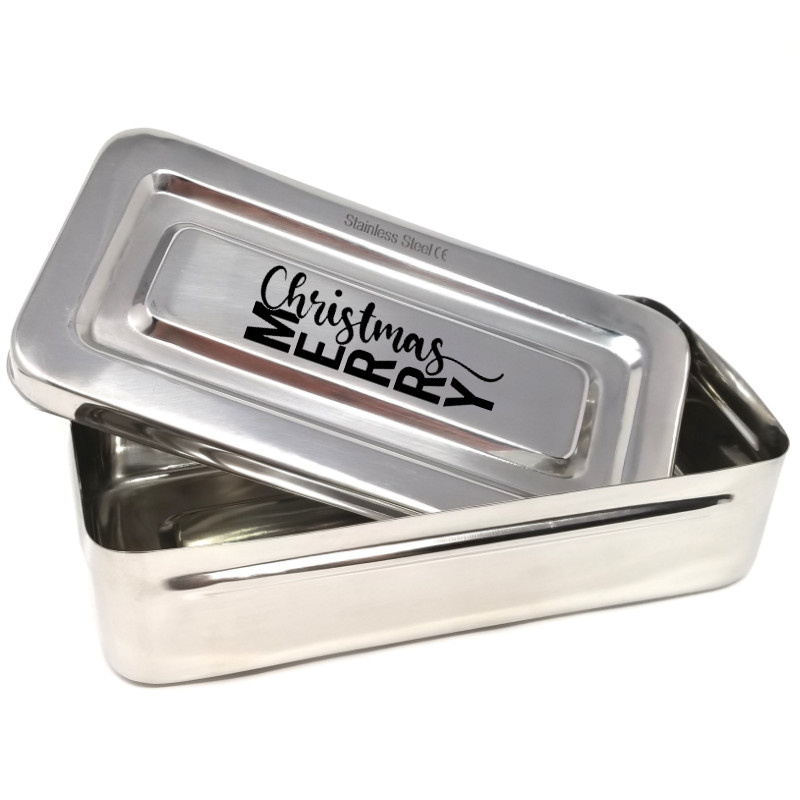 Stainless Steel Christmas Box – Elegant, Reflective, and Perfect for Holiday Joy