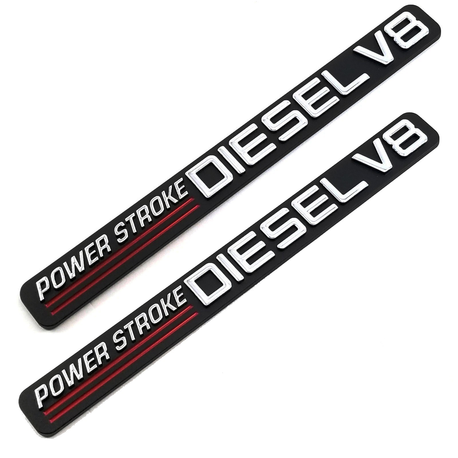 2Pc RH&LH DOOR POWER STROKE DIESEL V8 BADGE for 1999-2004 F250