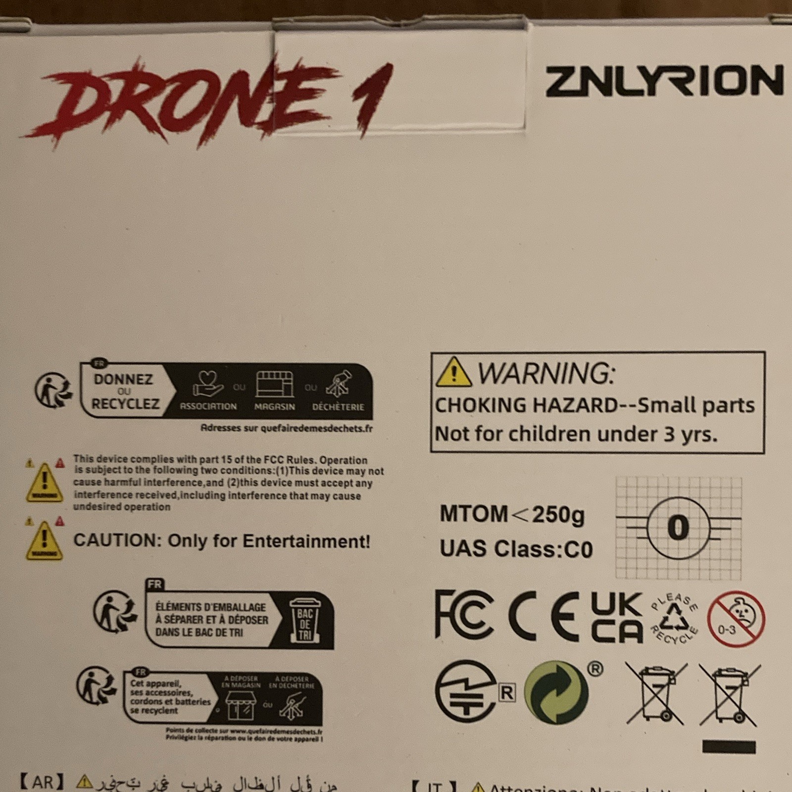 ZNLYRION Drone 1 RC Quadcopter with Camera, Remote Controller & Case