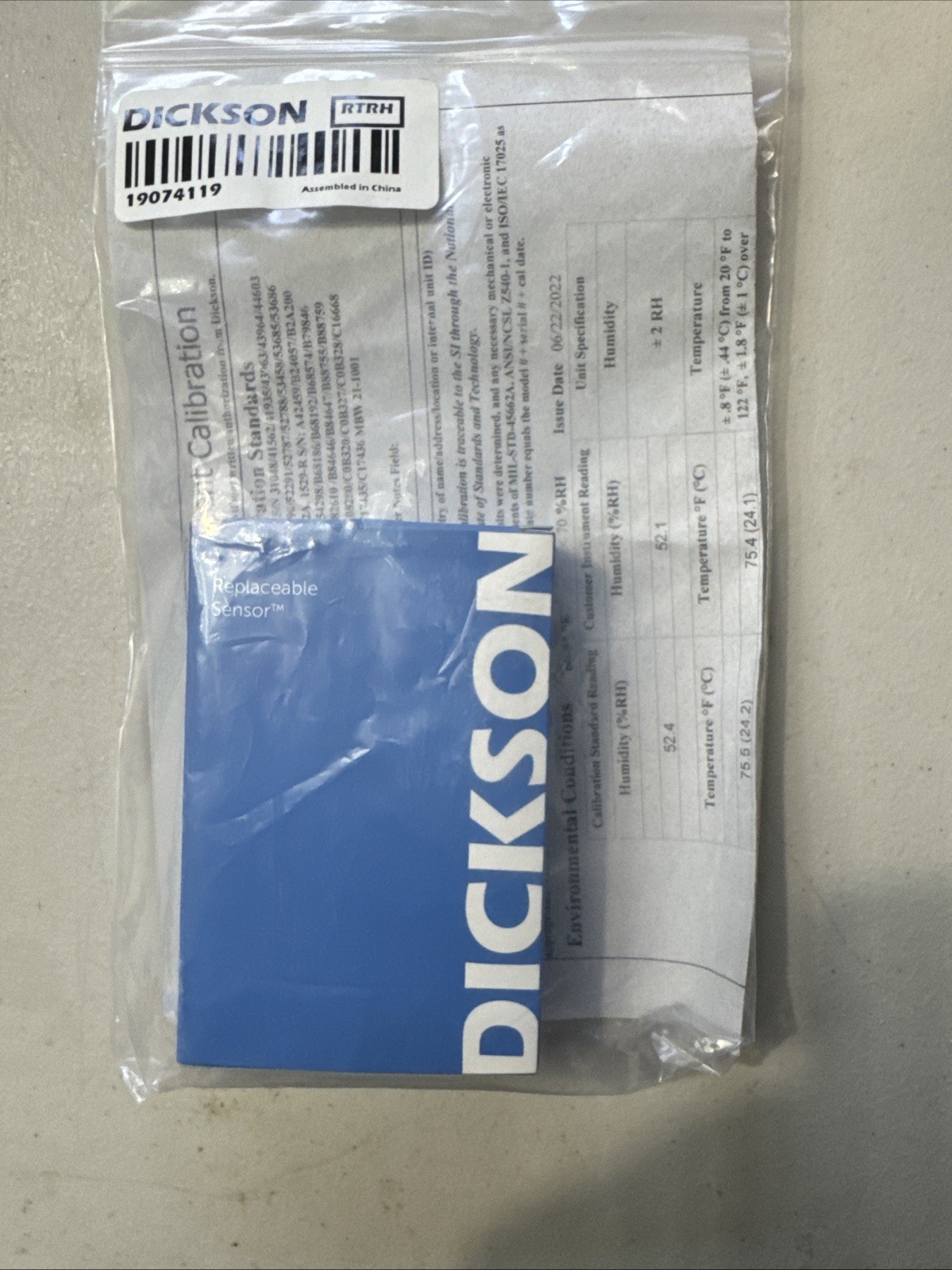 Dickson Replaceable Sensor Model: RTRH.