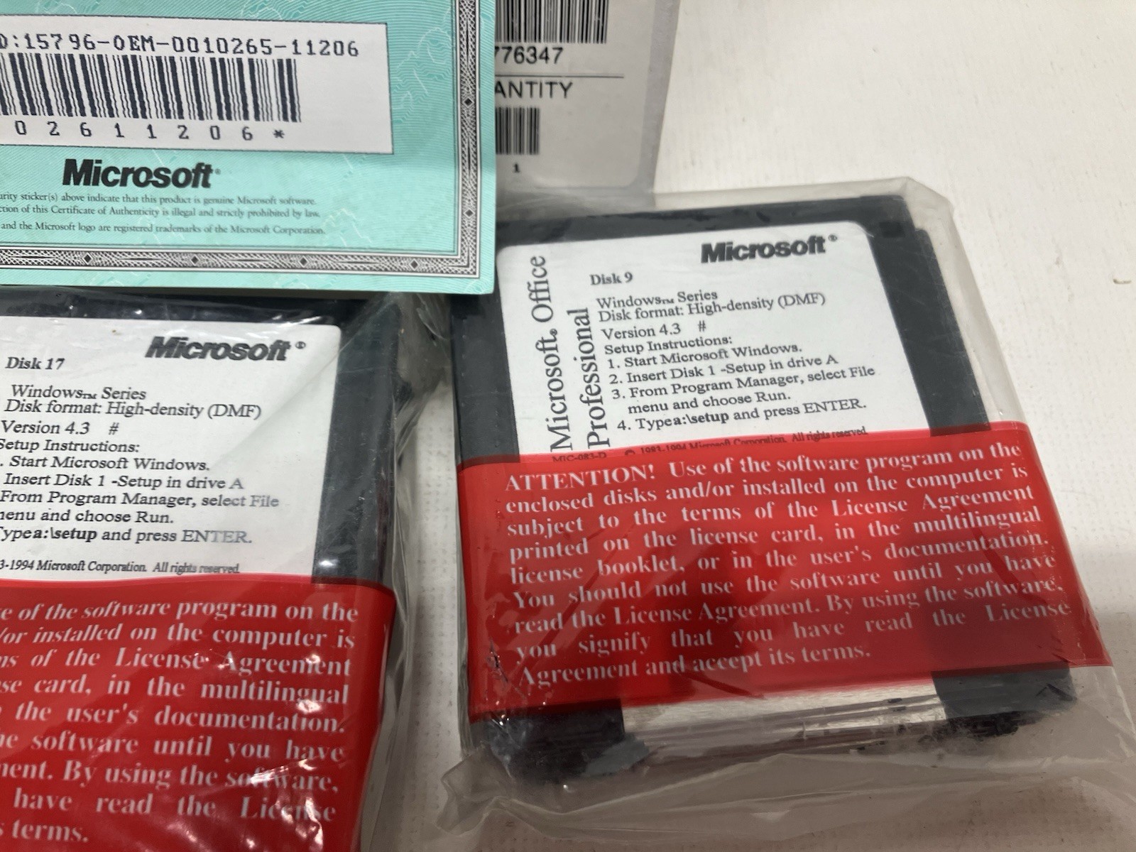 Vintage Microsoft Office 4.3 Diskette Pak OEM Version Still Sealed