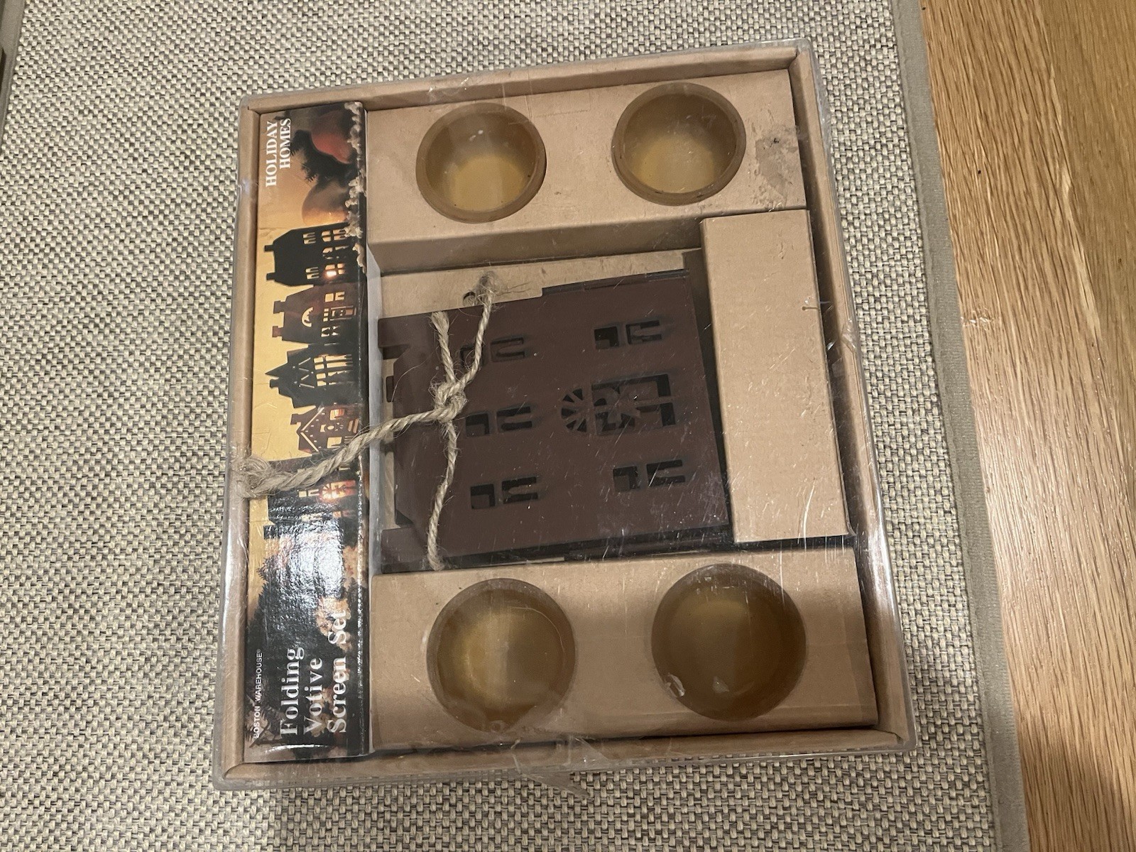 Holiday Homes Folding Votive Screen Set by Boston Warehouse