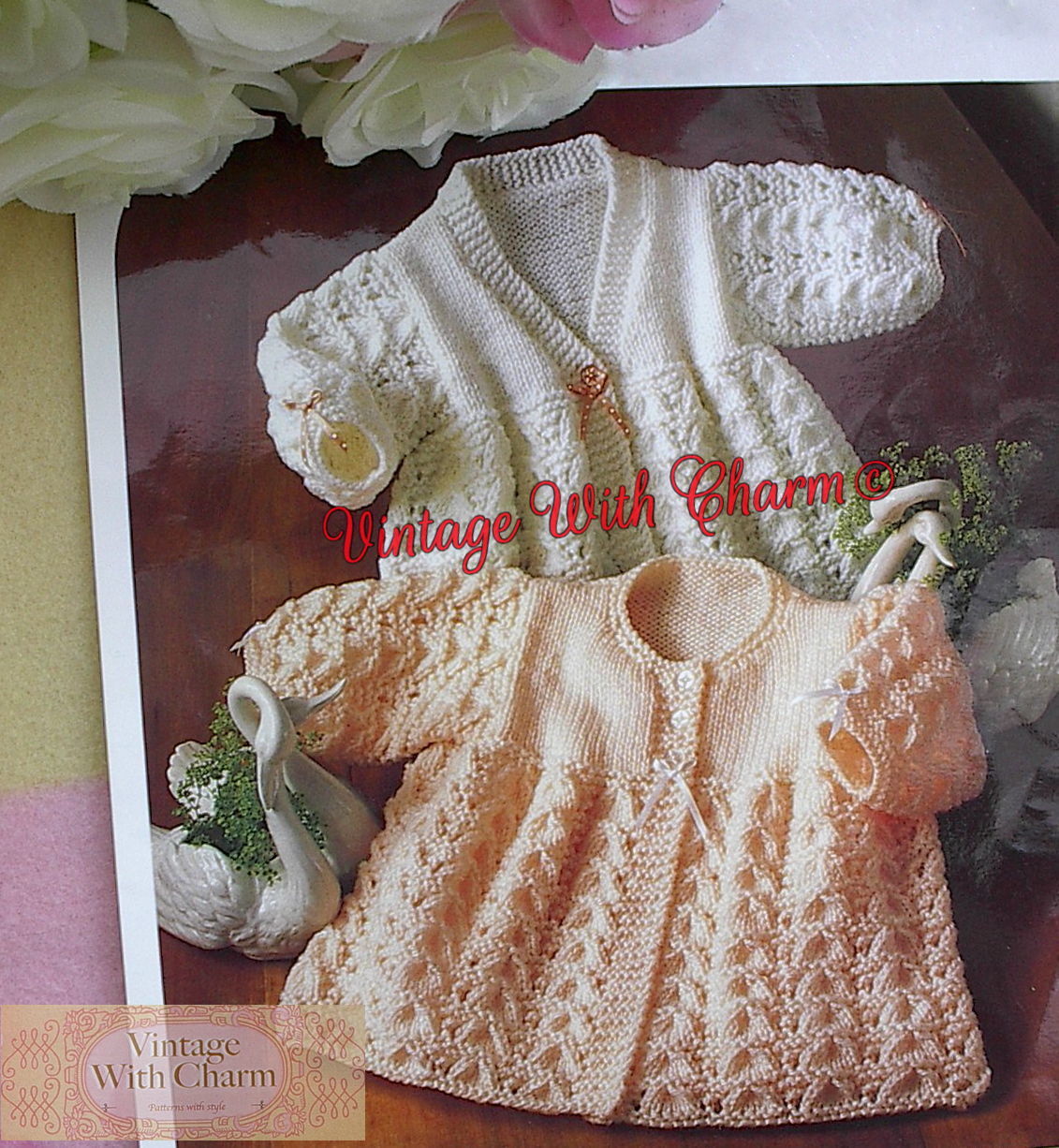 Knitting Pattern Baby's Exquisite Matinee Coats 2 Styles, 3 Sizes