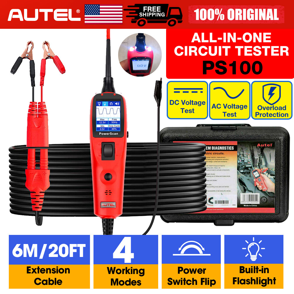 Autel PowerScan PS100 Circuit Tester Electrical Diagnostic Power Probe 12V/24V