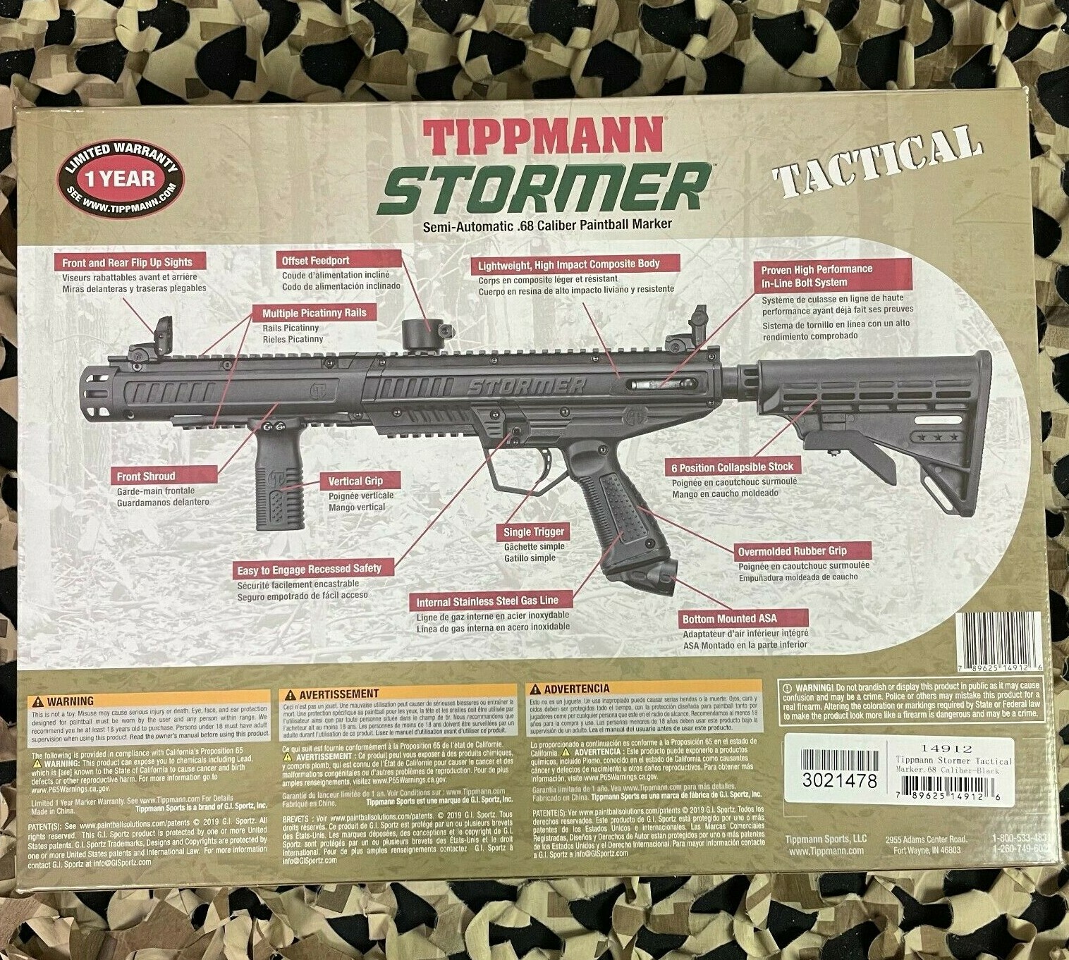 NEW Tippmann Stormer Tactical Paintball Gun - Black