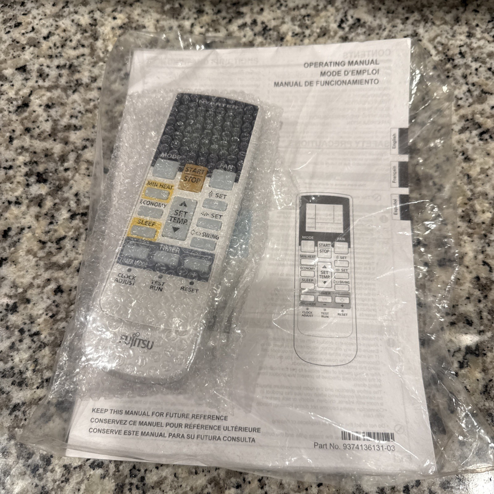 FUJITSU REMOTE CONTROL AR-RY16 ~ with Wall Mount Holder OEM