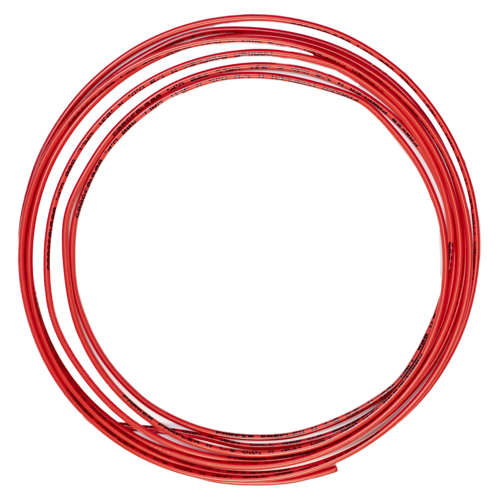 Flo Supply Red Nylon Tubing - 1/16" ID, 1/8" OD, 1/32" Wall - 5 Ft.