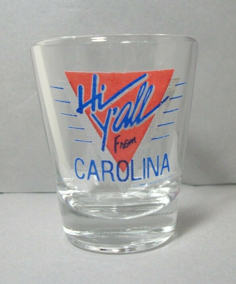 Carolina USA Souvenir Shotglass Hi Y'all from Carolina Vintage