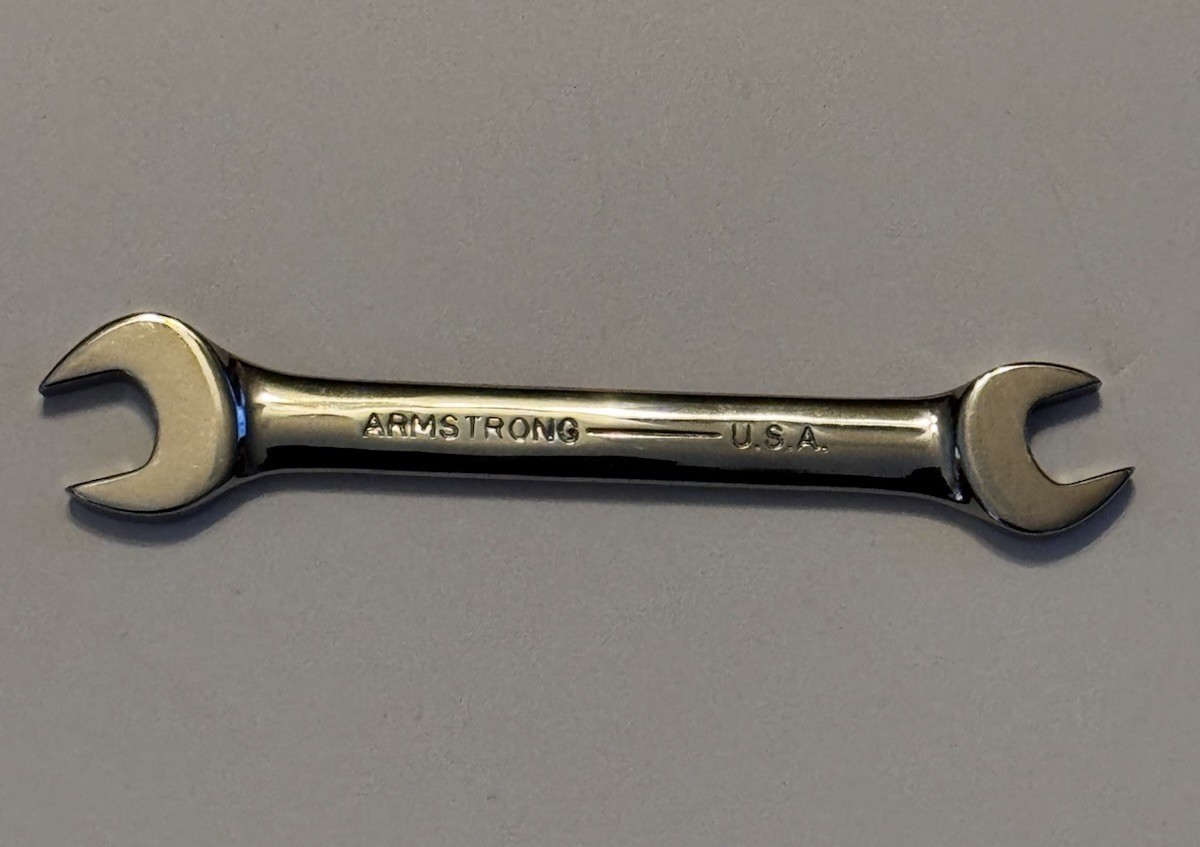 Armstrong 26-043 Double Open End Wrench 3/8IN by 7/16IN Made in USA