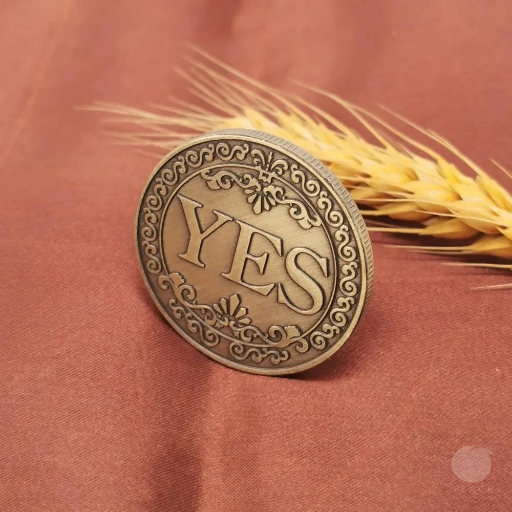 Yes No Decision Coin Bronze Challenge Token Novelty Commemorative Coin