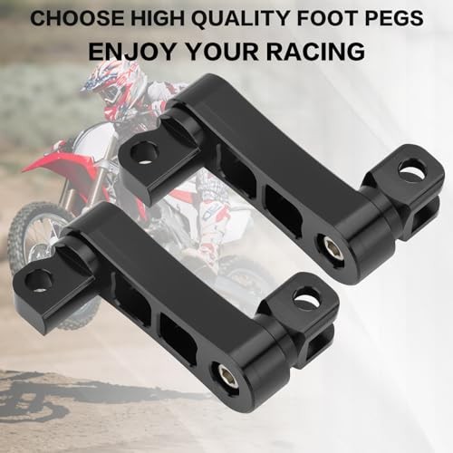 Highway Footpegs Adjustable Passenger Foot Pegs 2 1/4" Extension Brackets Black