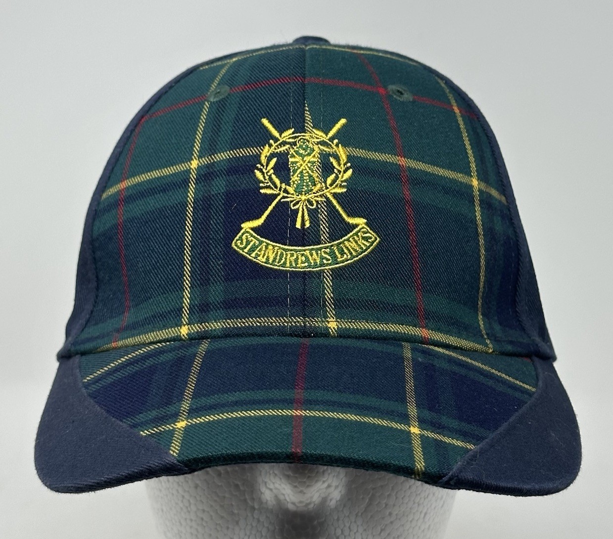 St. Andrew’s Links Tartan Collection Strapback Hat Golf Navy Scotland OSFM