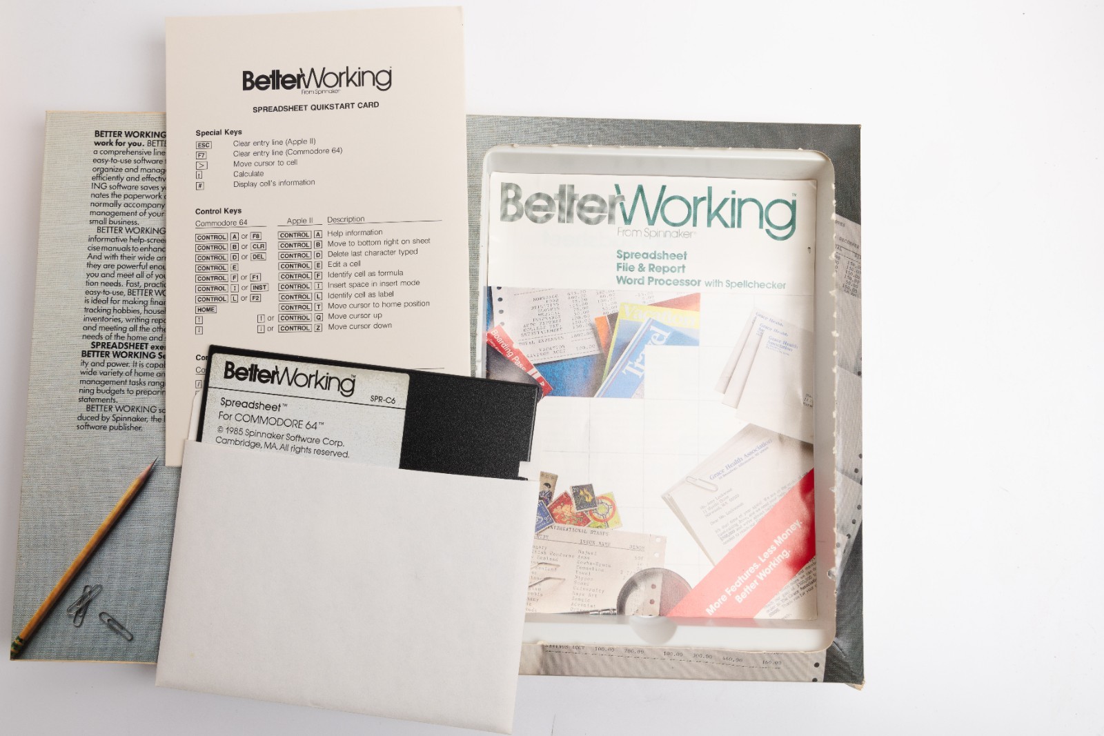 Spinnaker Software Commodore 64 128 Better Working Spreadsheet Vintage
