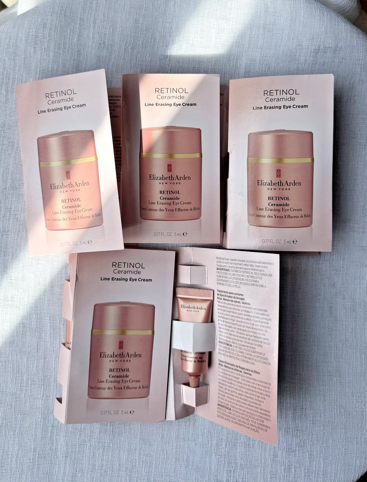 5 x Elizabeth Arden Retinol Ceramide Line Erasing Eye Cream 5ml x 5 = 25ml NWB
