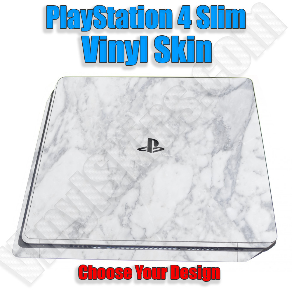 Choose Any Vinyl Decal/Skin for PlayStation 4 Slim Console - Free US Shipping!