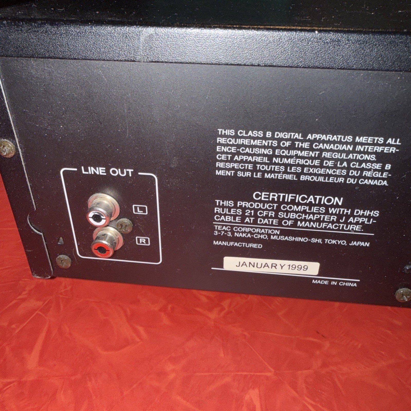 Teac Compact Disc Multi Player 5 Discs Model: PD-D2500 Tested Works Remote 1999