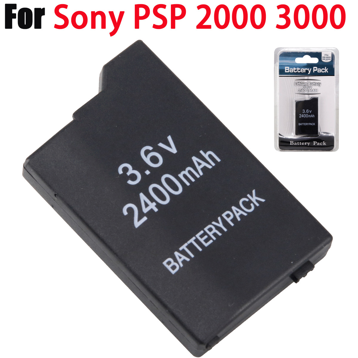 Rechargeable Replacement Battery 2400mAh 3.6V For Sony PSP Slim 2000 2001 3000