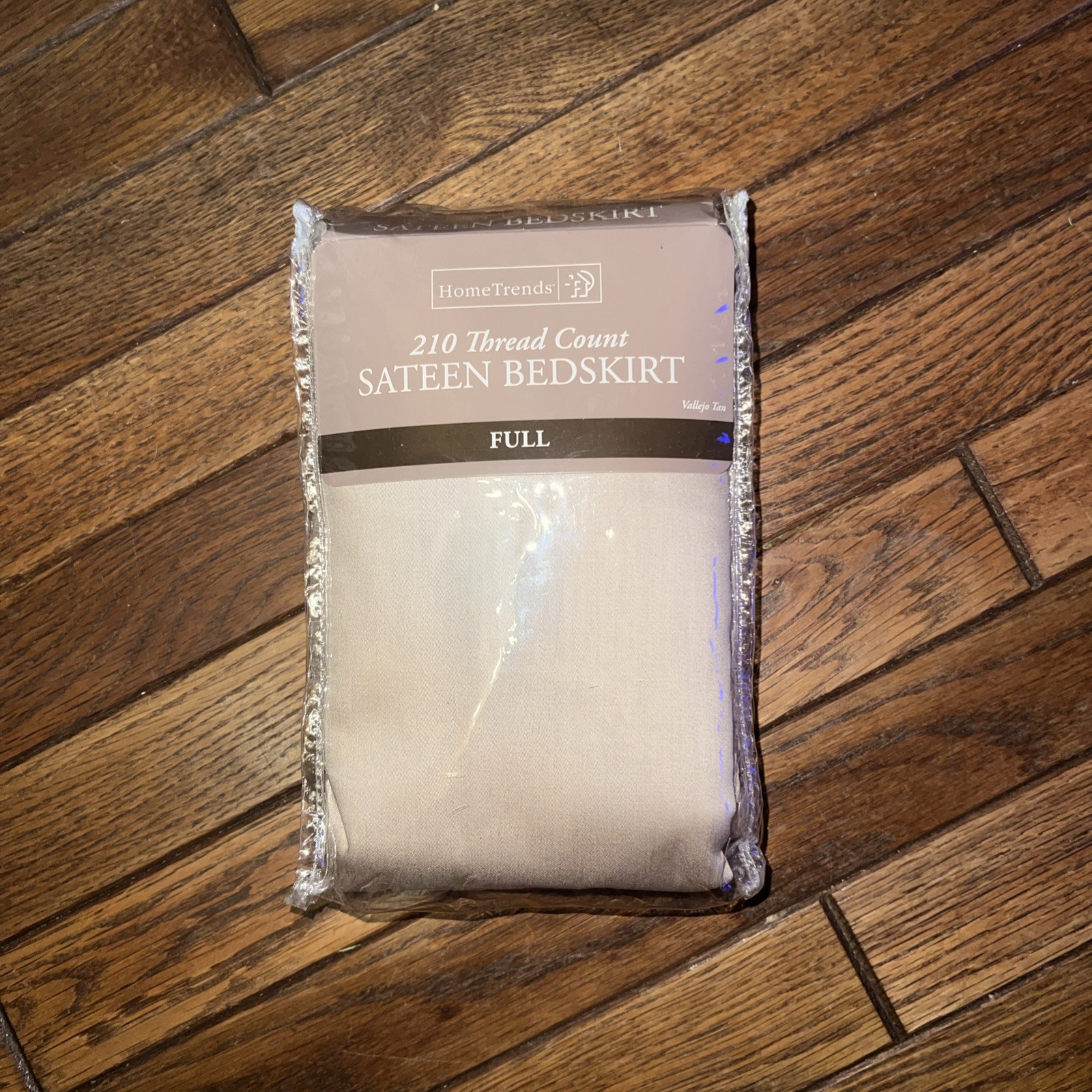 NEW Home Trends Full Bedskirt 210 Thread Count TAN 54 X 76 X 14 Inch