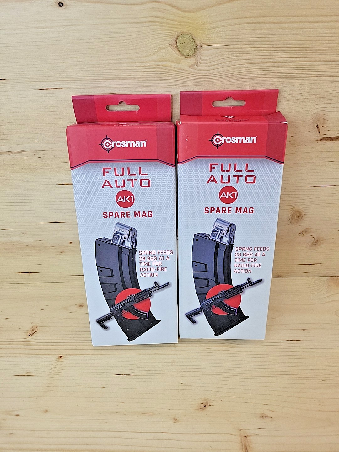 NIB Crosman Full Auto AK1 BB Rifle Spare Magazine Lot of 2 CAKFAM 28-Round Black