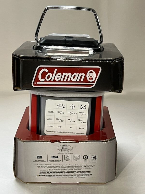 Coleman Multi-Panel LED Lantern With 2 Removable Lights 400 Lumens Brand New