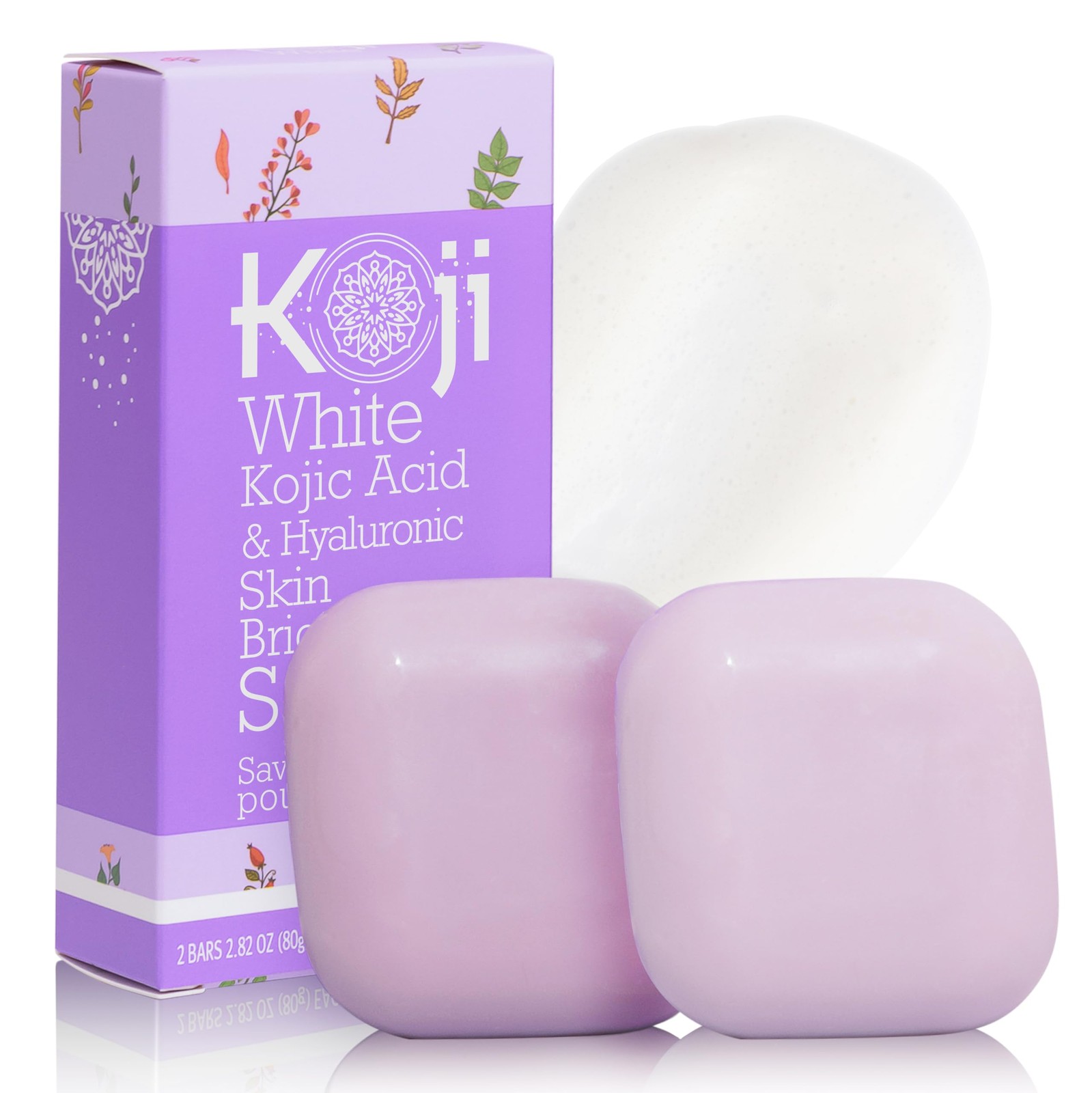 Koji White Kojic Acid & Hyaluronic Acid Brightening Soap [80g x 2]