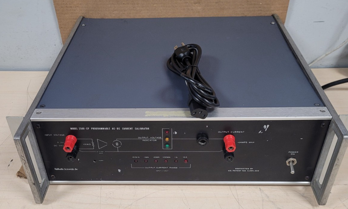 Valhalla Scientific 2500EP AC-DC Current Calibrator NEEDS FUSE!!! (UNTESTED)