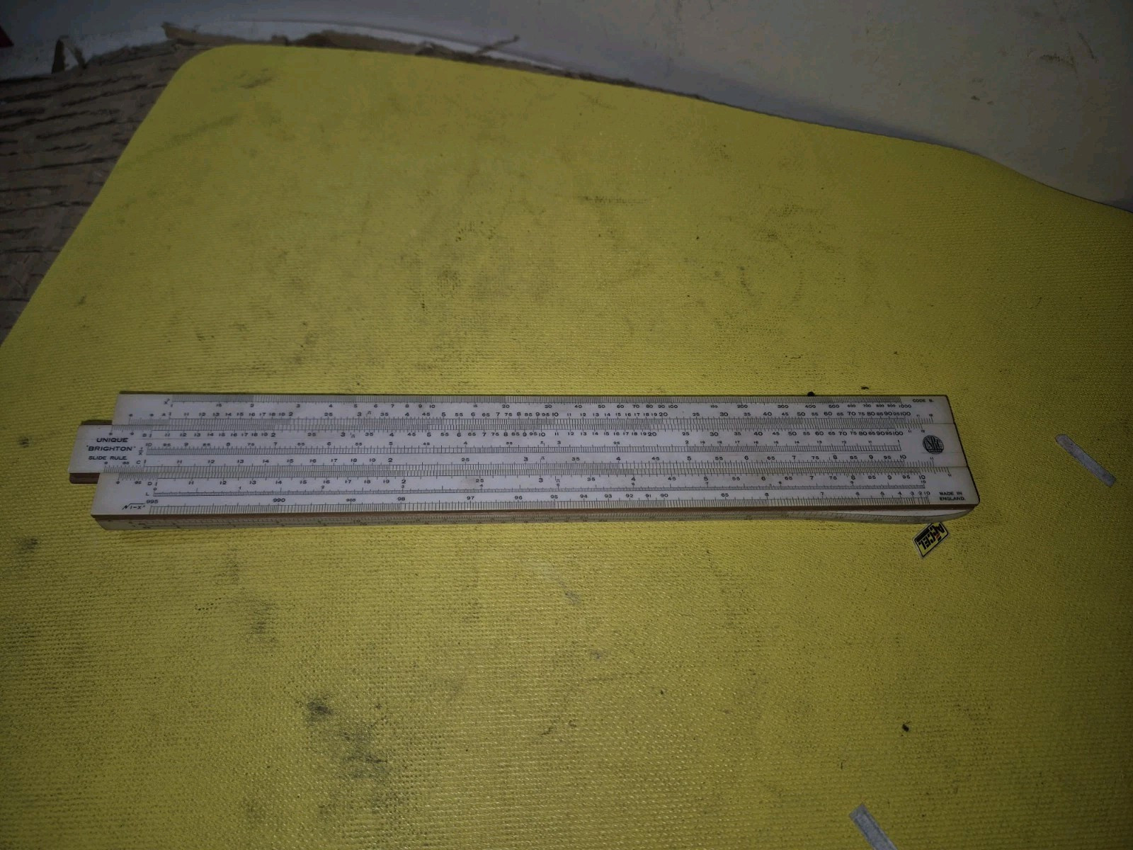 UNIQUE Brighton Slide Rule, Made in England Vintage Scientific In