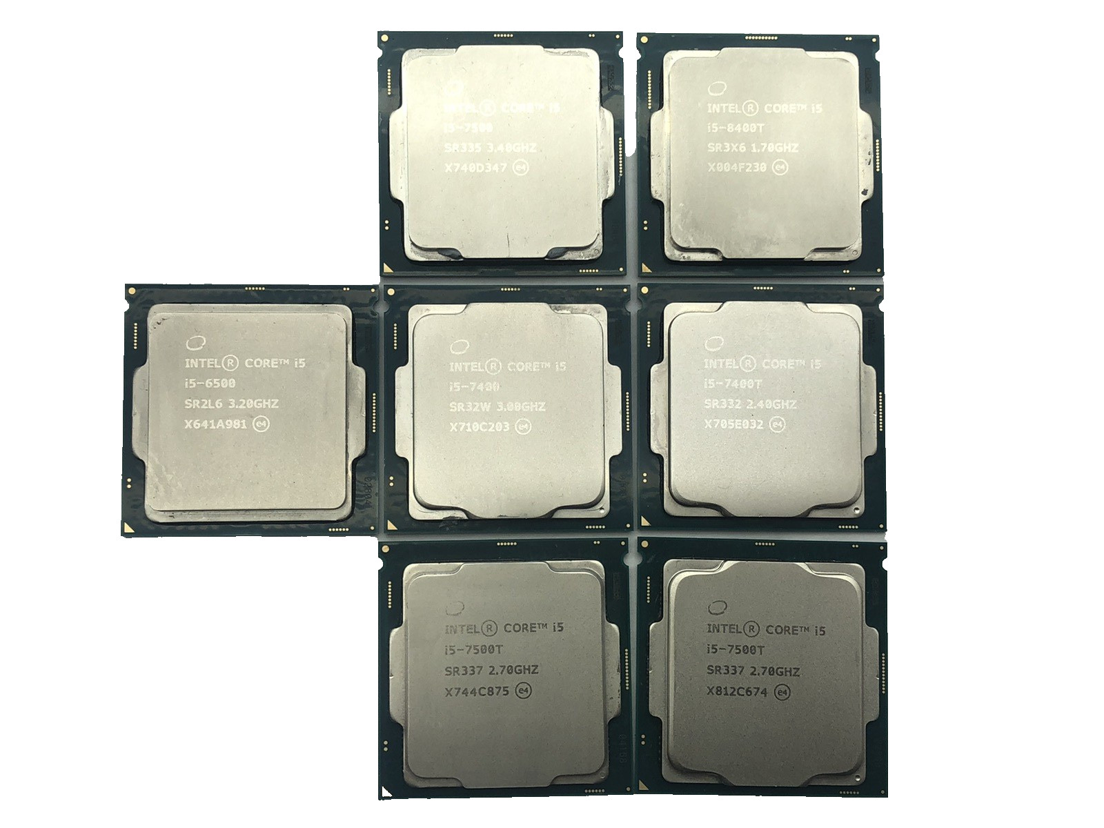 Lot of 7 Mix Intel Core i5 I5-7500 I5-8400T I5-6500 I5-7400 I5-7400T 2X I5-7500T