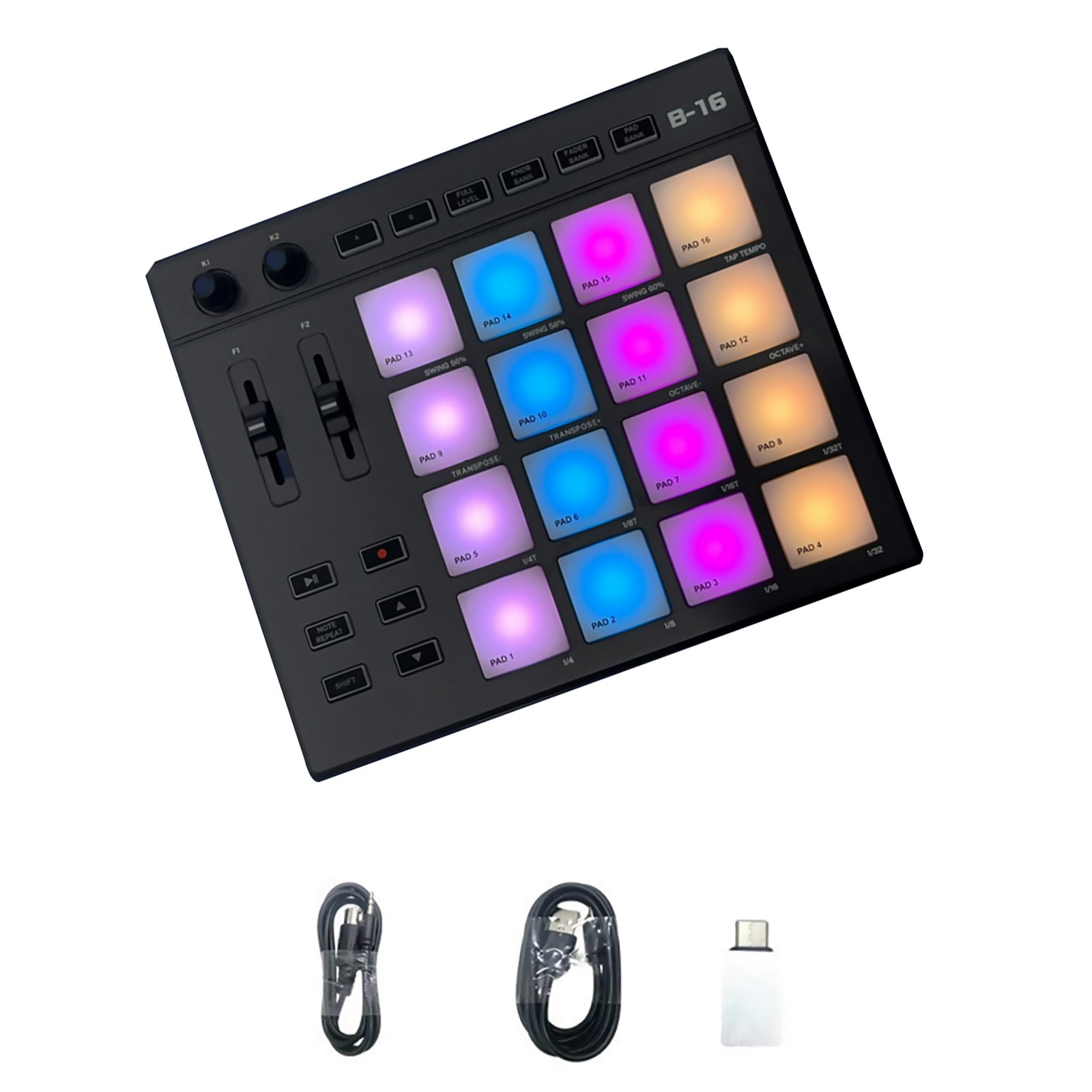 Electric Beat Maker Portable Music Machine Sample Drum Studio Midi DJ Controller