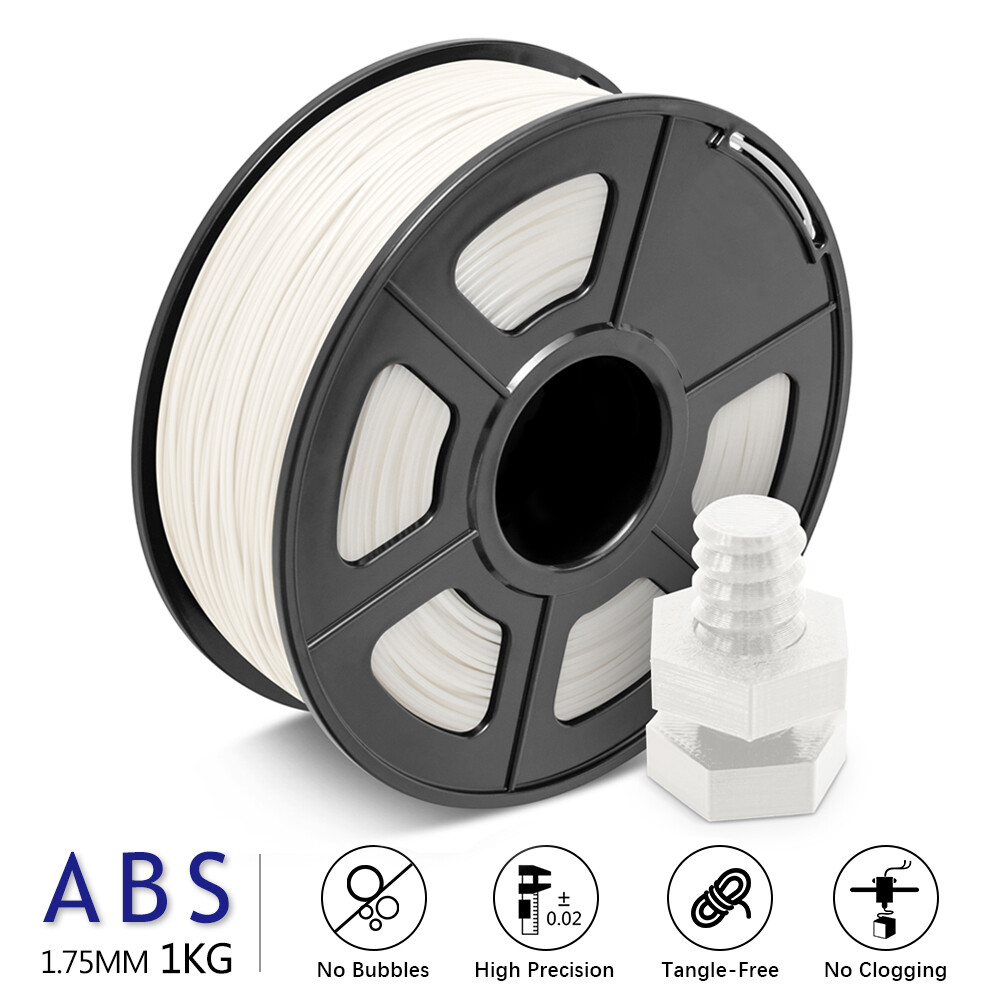 JAYO 1KG White ABS 1.75mm 3D Printer Filament High Strength High Density ±0.02mm