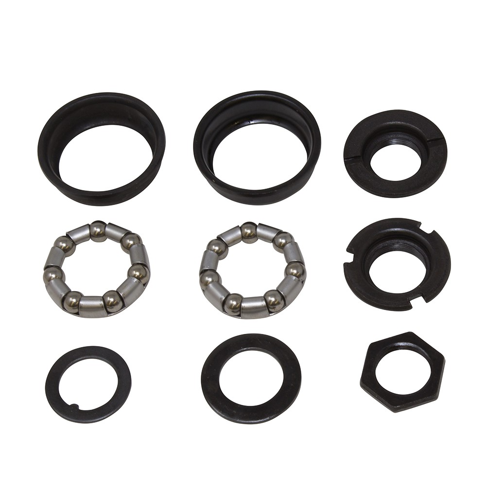 Bottom Bracket Set w/Bearings FOR 1/Piece Crank 5/16x7 Bike Bicycle Black