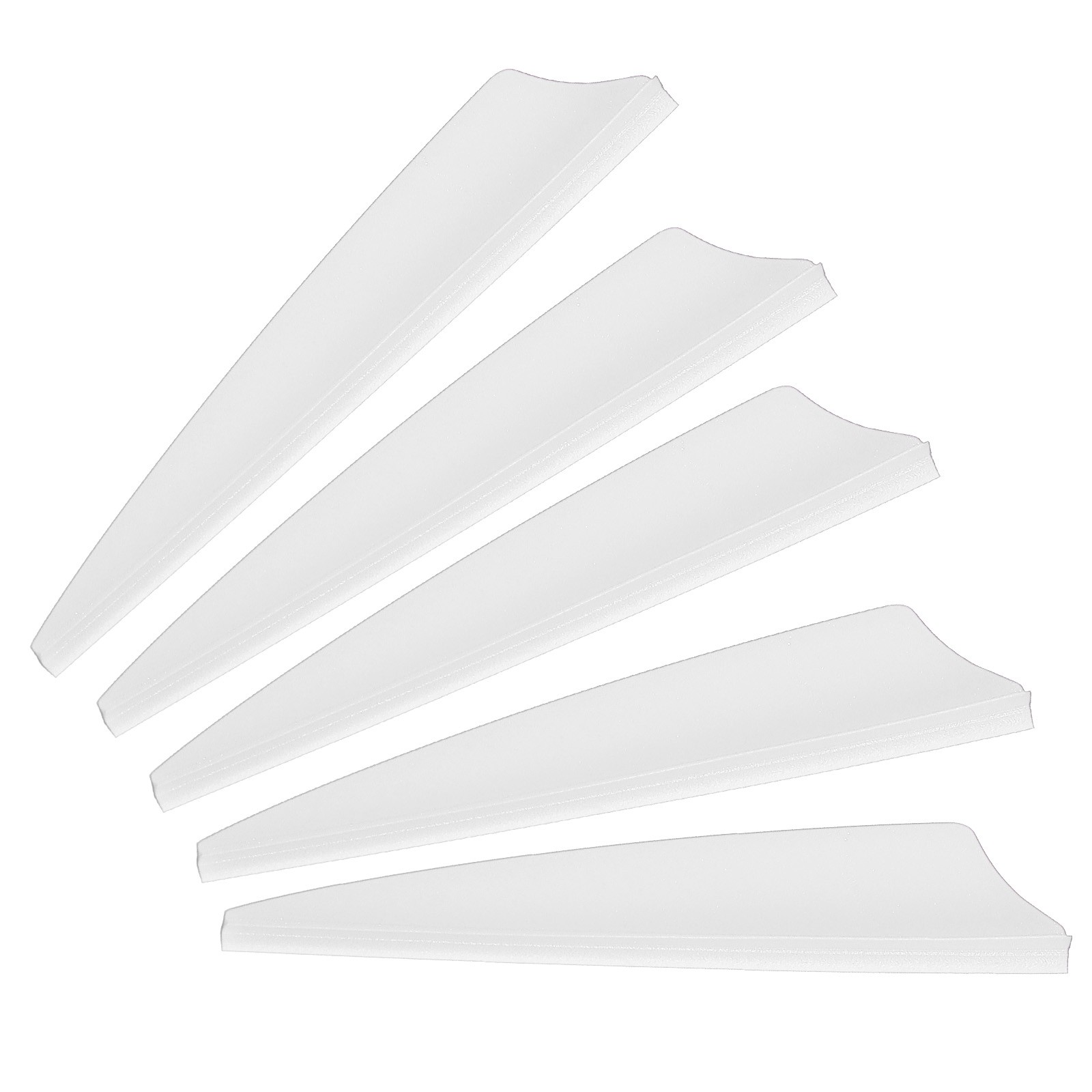Arrows Vanes, 100 Pack 2.5 Inch Arrow Fletching Archery Shield Fletch, White