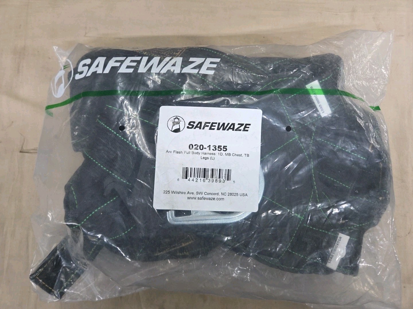 SafeWaze 020-1355 Arc Flash Full Body Harness 1D, MB Chest, TB Legs (L) New