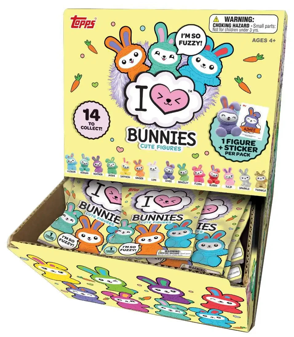 2022 Topps I LOVE FUZZY BUNNIES Box of 24 Sealed Packs and 24 Matching Stickers
