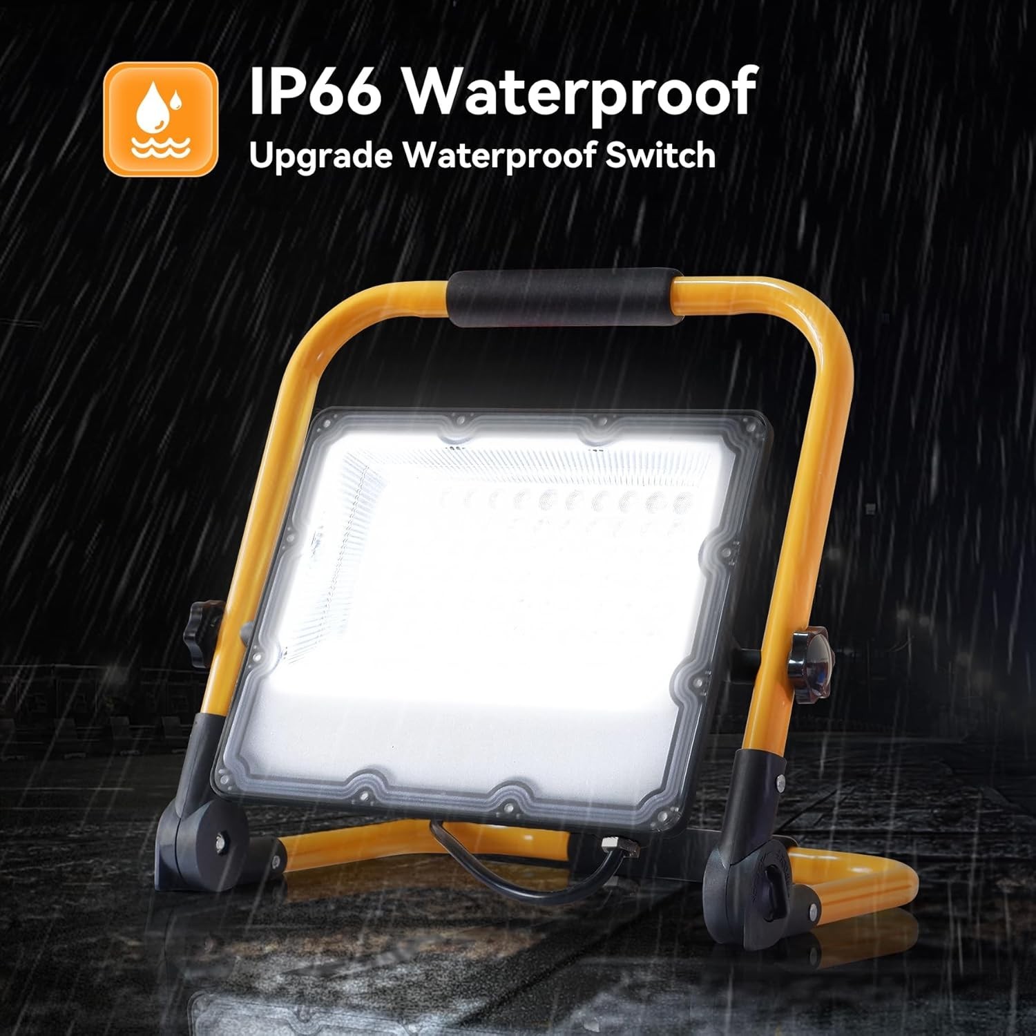 150W LED Work Light with Switch and 13.1 ft Cable, 15000LM Construction Light...