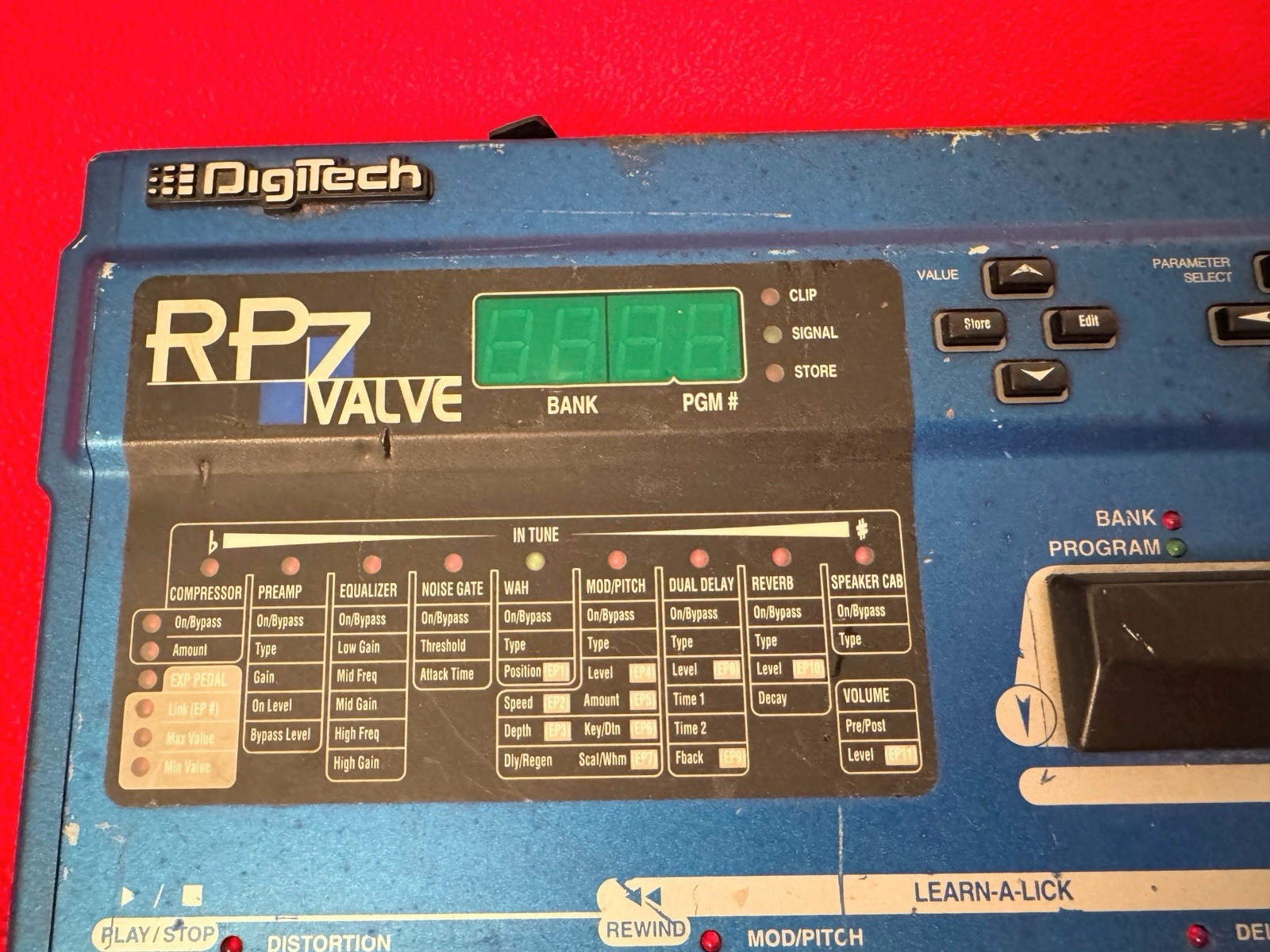 Digitech RP7 Valve Tube Preamp Multi-Effects Processor Untested -Parts Repair