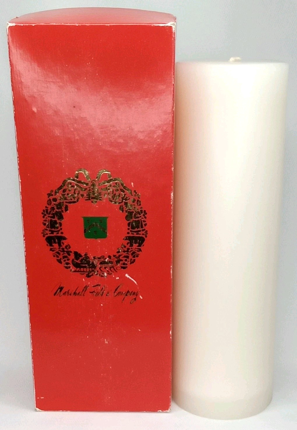 Vintage 1950s Marshal Field Christmas Candle & Gift Box With Store Provenance