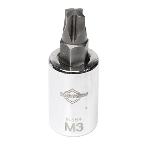 16028 Insert Socket Bit Set, Chrome 6-Piece Mortorq
