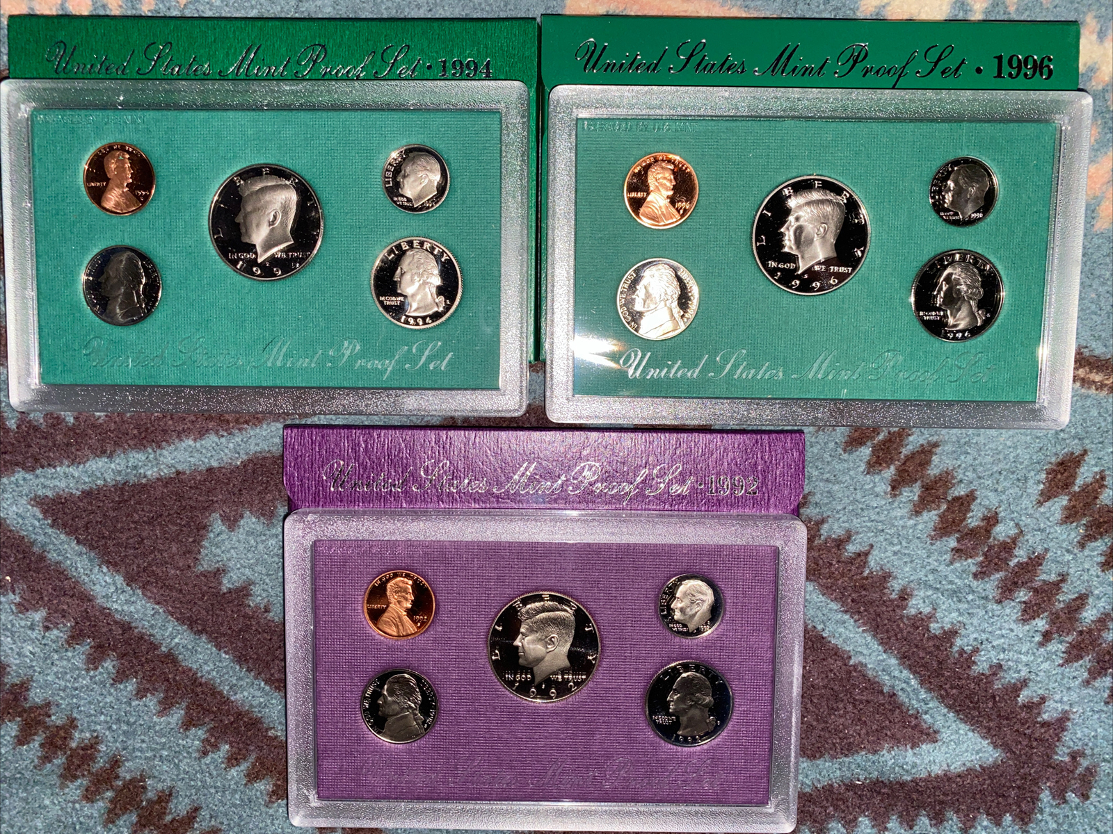 US mint proof set collection 1992 1994 1996 great collection coin sets